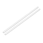 3mmx3mmx200mm Transparent Clear Solid Acrylic Square Rod PMMA Bar 2pcs