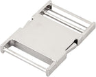 LinkMejor Metal Flat Bag Backpack Side Quick Release Buckle 1.5" Inside Width Silver Tone