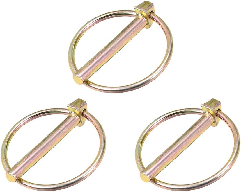 Linch Pin with Ring - 6mm x 45mm Trailer Pins Assortment Kit for Boat Kayak Canoe Trailer Tractor Trolley 3Pcs