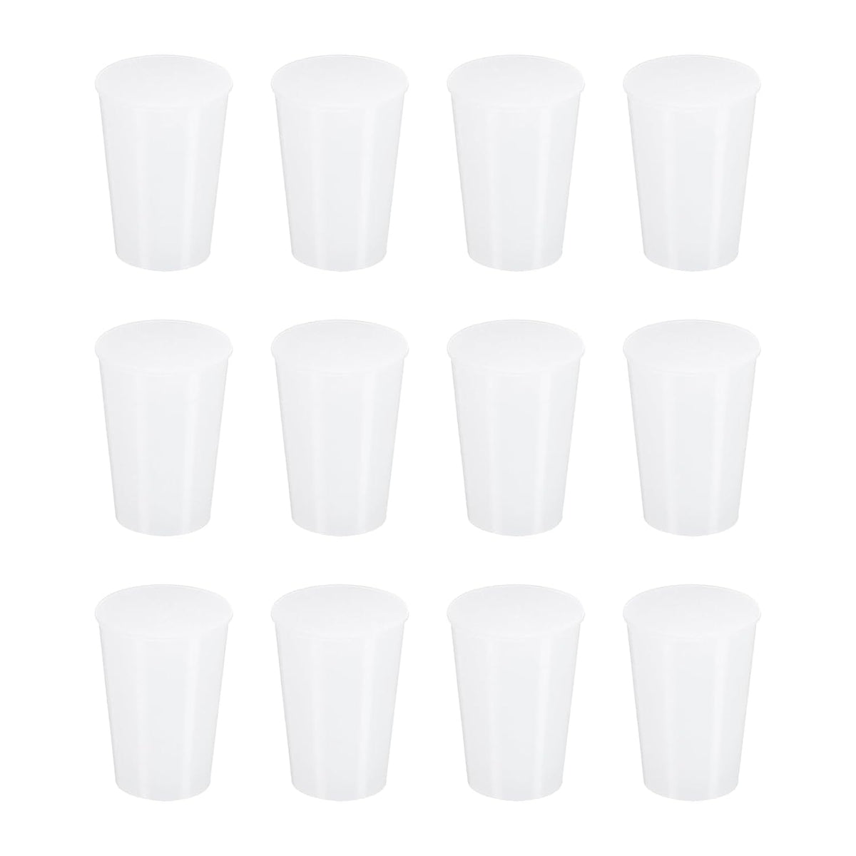12 Pcs White Silicone Solid Rubber Stoppers, Tapered Plugs Lab Seal Tube Stopper Plugs for Drainpipe Sinks Industry and Laboratories, 11mm to 15mm Dia