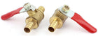 Ball Valve Water Oil Gas Shut-off Control Valve, 8mm Hose Barb to 8mm Hose Barb, Hose Pipe Tube Fittings, 180 Degree Operation Handle, Brass Valve, Pack of 2