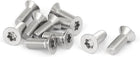 M6 x 16mm 316 Stainless Steel Flat Torx Head Machine Screw Silver Tone 10pcs