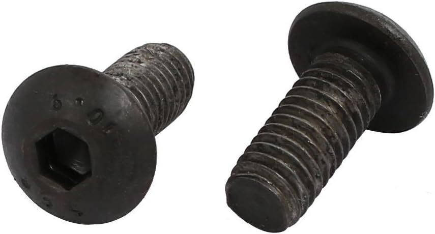 2pcs M5x12mm 10.9 Grade Hex Socket Reverse Left Hand Thread Screw Bolt Black