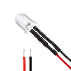 10Pcs 8mm Pre Wired LED, Red DC3-6V Clear Lens, Light Emitting Diodes