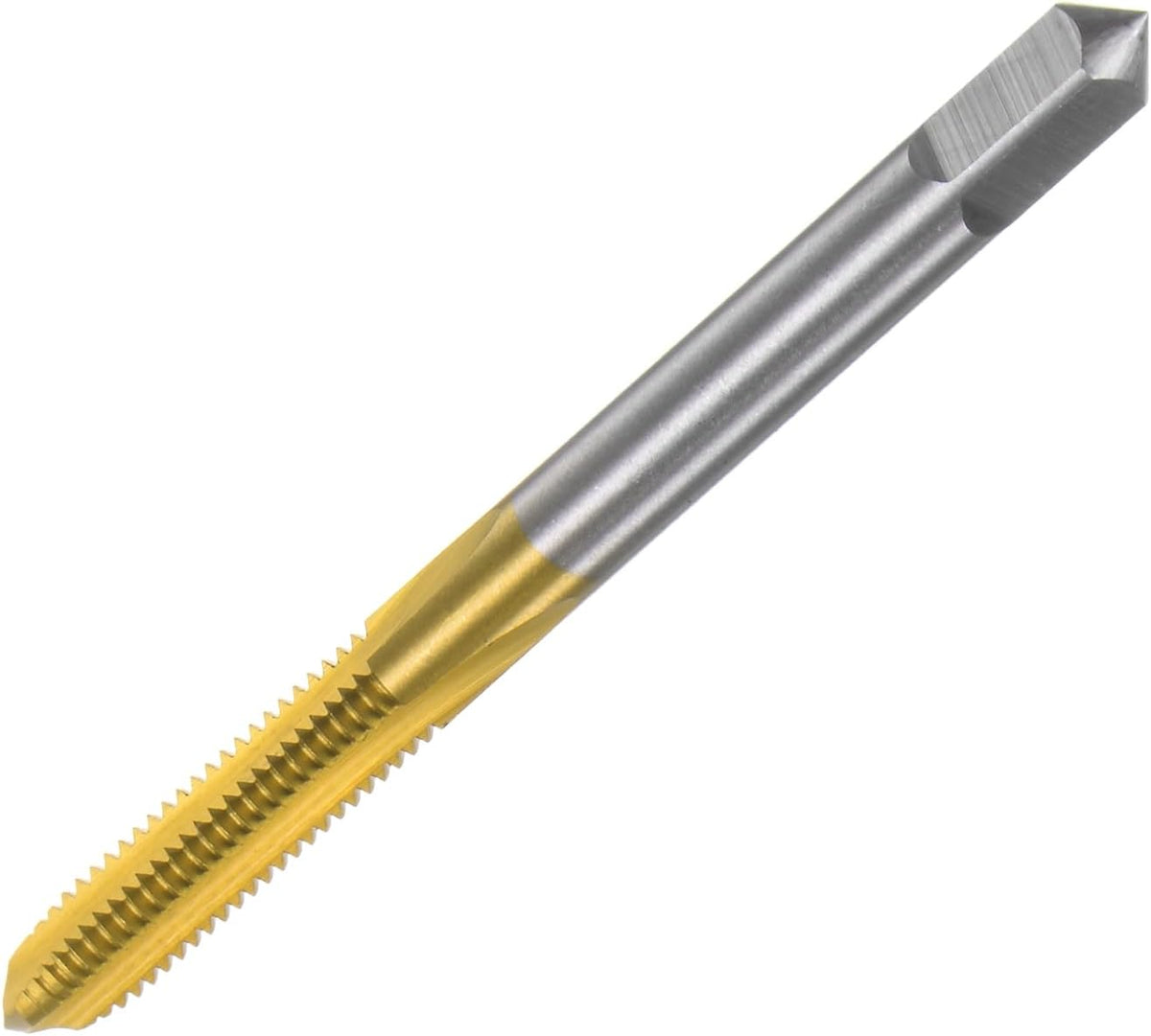 Metric Thread Tap M5 x 0.8 H2 100mm Extra Long Titanium Coated High Speed Steel 6542 Straight Flute Screw Thread Milling Machine Taps Threading Tapping Repair Tool