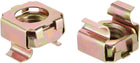 M10 Cage Nuts for Server Rack Cabinet, Carbon Steel Yellow Zinc Plated, Pack of 10