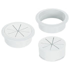 2 Pcs Desk Grommet, Fit 60mm/2.36" Plastic Cable Hole Cover Bulk Top Hat Grommet Desk Hole Cover for Cables Home Office, Gray