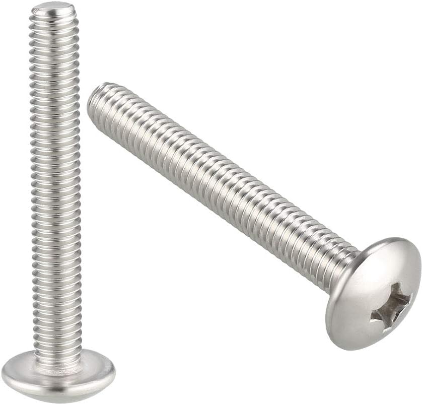 Machine Screws, M6x45mm Phillips Screw, 304 Stainless Steel, Fasteners Bolts 5Pcs