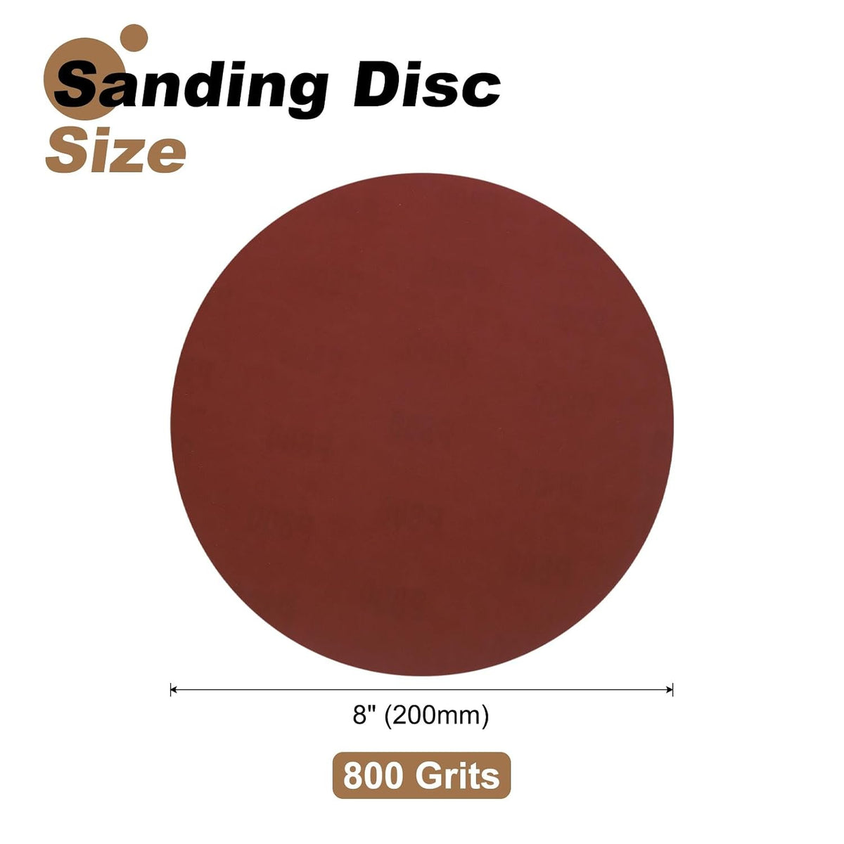 15pcs 8-Inch PSA Sanding Discs, 400 Grits Aluminum Oxide Self Adhesive Stick Back Sandpapers, No-Hole Round Wet/Dry Sander Papers, Sand Auto Car Paint, Wood, Metal