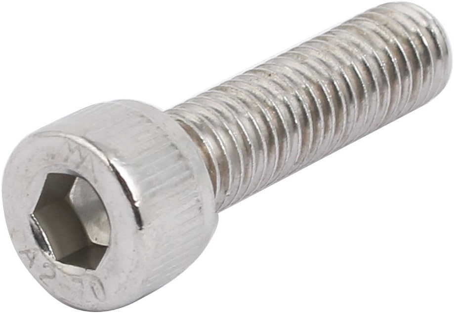 M8x30mm 304 Stainless Steel Left Hand Thread Hex Socket Cap Screw Fastener