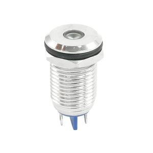 DC 12V LED 인디케이터 신호등, 12mm 스레드, 블루 빛