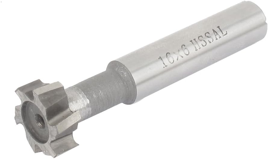 16mm Cutting Dia 6mm Depth 6 Flutes T Slot End Mill Milling Cutter