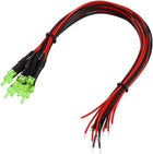 20Pcs 2mm Pre Wired LED, Yellow-Green DC6-12V Diffused Lens, Light Emitting Diodes