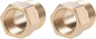 Brass Threaded Pipe Fitting G1/2 Male X G3/8 Female Hex Bushing Adapter 26mm Length 2pcs
