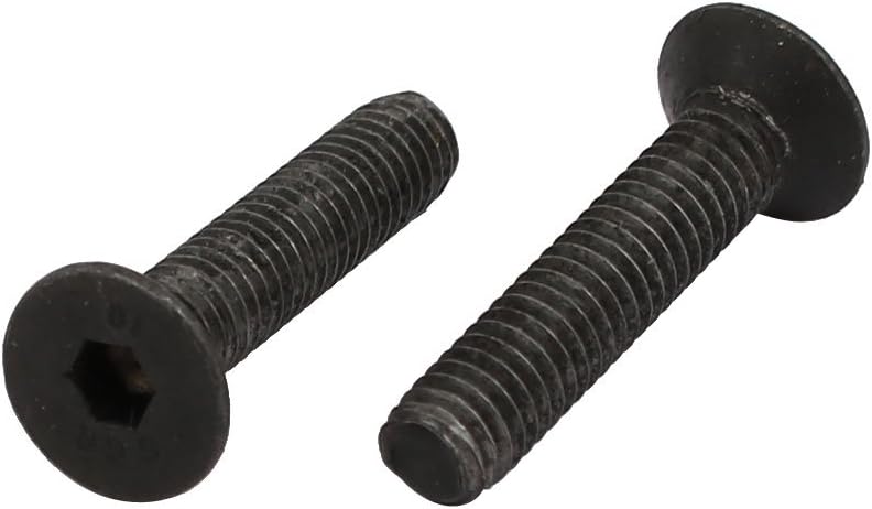 2pcs M4x20mm 10.9 Grade Flat Countersunk Head Hex Socket Left Hand Thread Bolt