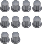 10Pcs 4mm Insert Shaft 16x16.5mm Plastic Potentiometer Rotary Knob Grey