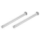 2Pcs 8mmx100mm Single Hole Clevis Pins, 304 Stainless Steel Flat Head Single Hole Clevis Pins for Mechanics Repair, Furniture Installation, Industrial Equipment, DIY (Silver)