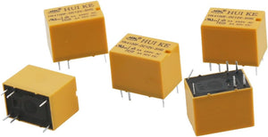 5 x HK4100F-12VDC-SHG DC 12V Coil SPDT 6 Pin PCB General Purpose Power Relay