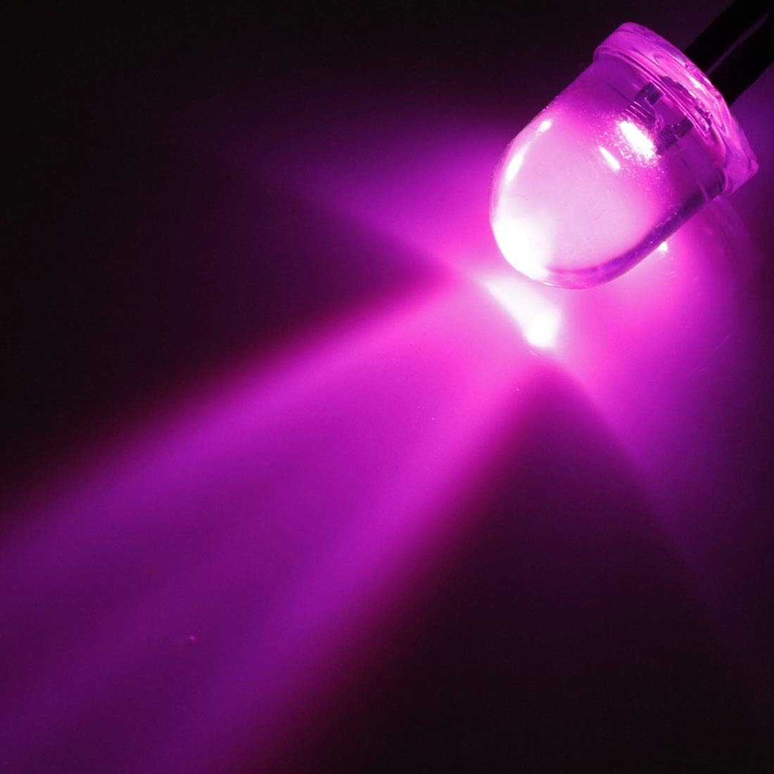 20Pcs 10mm Forudkablet LED, Pink DC12V Gennemsigtig Linse, Lys Emitterende Dioder