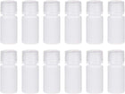 Plastic Lab Chemical Reagent Bottle, 15ml/0.5 oz Small Mouth Sample Sealing Liquid/Solid Storage Bottles, White 12pcs