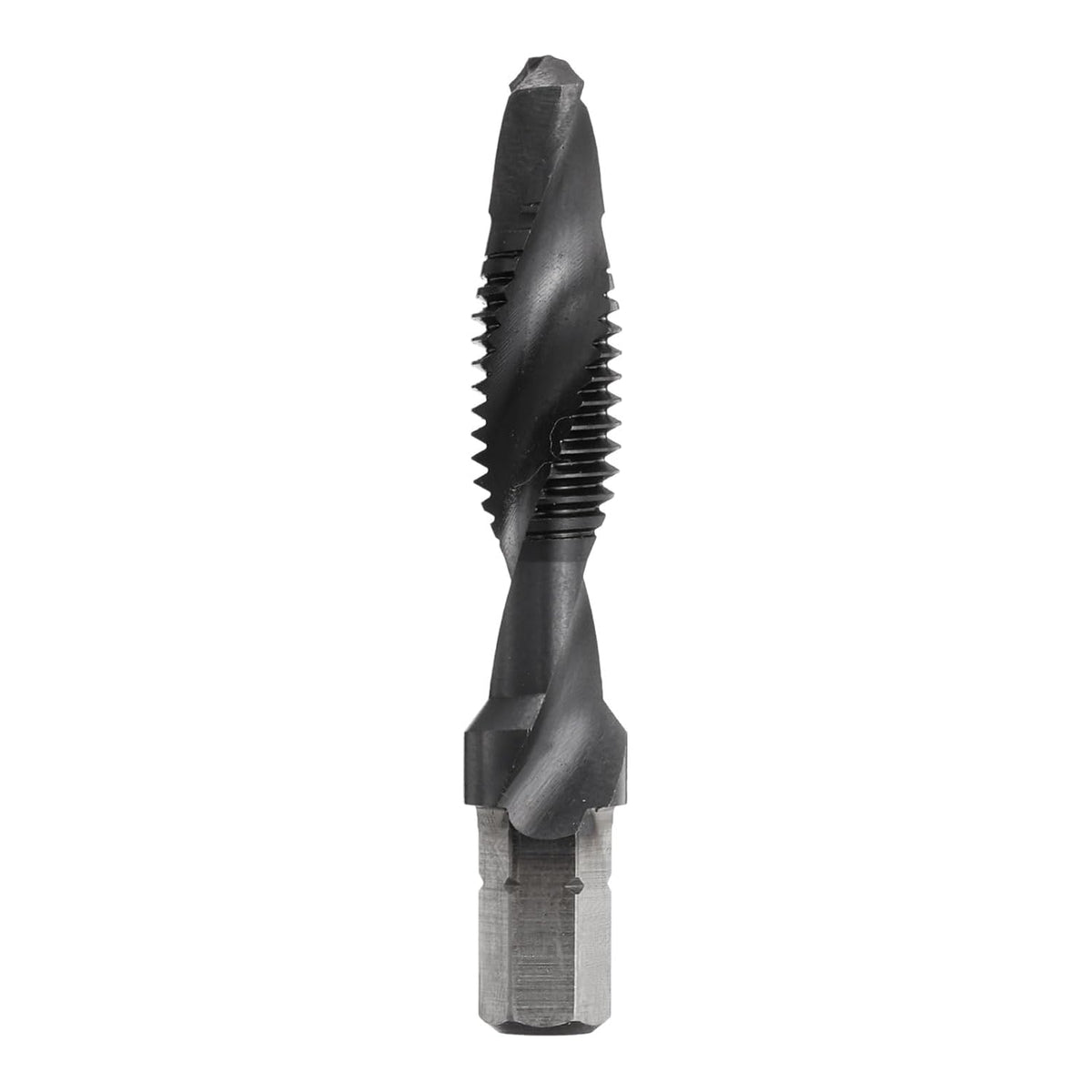 Combination Drill and Tap Bits Metric M8 x 1.25 Thread 1/4" Hex Shank TiAlN Coated Threading Screw Taps 6542 High Speed Steel Machine Drilling Tapping Tool Kit