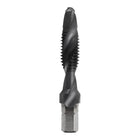 Combination Drill and Tap Bits Metric M8 x 1.25 Thread 1/4" Hex Shank TiAlN Coated Threading Screw Taps 6542 High Speed Steel Machine Drilling Tapping Tool Kit