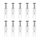 6mmx30mm Plastic Expansion Tube Pipe for Drywall with Screws White 20pcs