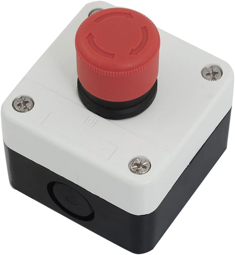 NC Emergency Stop Sign Latching Push Button Switch Station 600V 10A