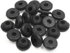 20pcs 6mm Hole Diameter Black Rubber Shock Absorber Bushings Universal for Motorcycle