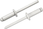 50Pcs 3/16"x1/2" Aluminum Dome-Head Blind Rivets, Open-End Type Blind Rivets for DIY, Sheet Metal, Automotive Repairs, Furniture, Boat, and Duct Work (Grey)
