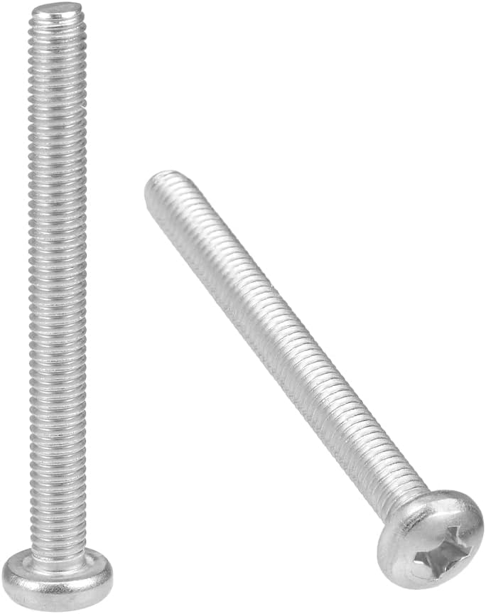 M6x60mm Machine Screws Pan Phillips Cross Head Screw 304 Stainless Steel Fasteners Bolts 10Pcs