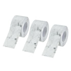 3Pcs 1.5in X 10.5Ft Marble Grey Caulk Strip PVC Waterproof Self Adhesive, Kitchen Caulk Sealant Tape, Decorative Sealing Trim for Toilet Base, Floor, Molding and Sealant Tape