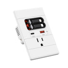 USB C Presa da Muro GaN PD20W Cavo Retrattile USB-C Lightning Bianco