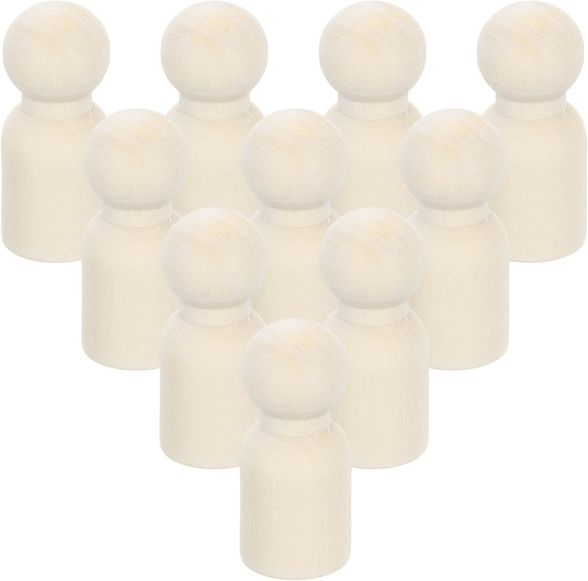 50 Pcs Wood Peg Dolls 1.69 Inch Male Unfinished Dolls Bodies Natural Wooden Figures Decorative Peg People for Painting, DIY Arts, Crafts and Graffiti