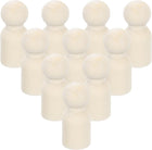 50 Pcs Wood Peg Dolls 1.69 Inch Male Unfinished Dolls Bodies Natural Wooden Figures Decorative Peg People for Painting, DIY Arts, Crafts and Graffiti
