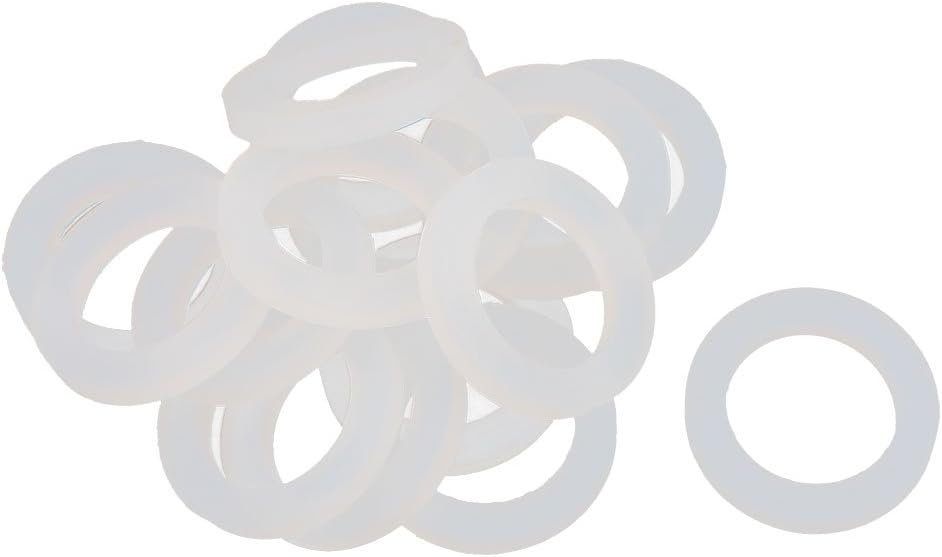 15pcs 16mm x 24mm x 3mm Silicone O Ring Seal Gaskets White for Pipe Tube Hose
