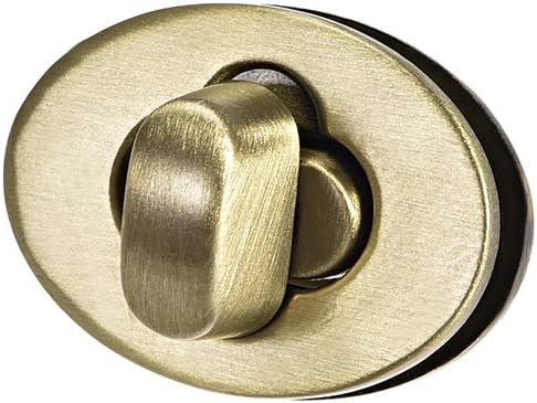 1 Set Oval Purses Twist Lock 23mm X 17mm Clutches Closures for DIY Bag Making - Bronze Tone