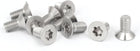 M6 x 12mm 316 Stainless Steel Flat Torx Head Machine Screw Silver Tone 10pcs