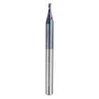 Carbide Square End Mill, 3/64" Dia TiAlN Coated 3 Flutes Milling Bit Cutter, for Hardened Steel Stainless Steel Alloy Metal, 1/8" Shank 3/16" Cut Length 1-1/2" Long HRC55
