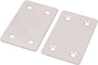 Metal Rectangle 4 Holes Flat Mending Repair Plates Brackets Fasteners 2pcs