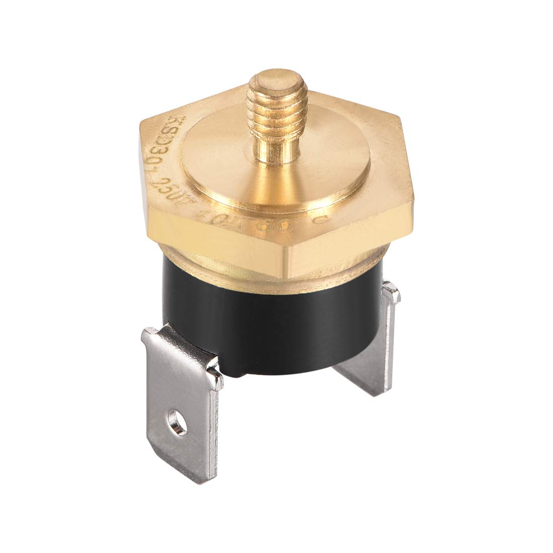 KSD301 Thermostat, Temperature Control Switch 60°C Copper M4 Normally Closed N.C 10A