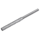 Tungsten Carbide Rotary Files 1/8" 3mm Shank, 1/6" 4mm Cutting Dia Double Cut Cylinder Grinding Cutter Tools for Wood Soft Metal Polishing Carving