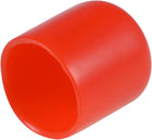 20pcs Rubber End Caps 17mm ID Round End Cap Cover Screw Thread Protectors Red