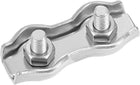 5 Pcs 304 Stainless Steel Duplex Wire Rope Clip Cable Clamp Suit For 1.5mm-2mm Rope