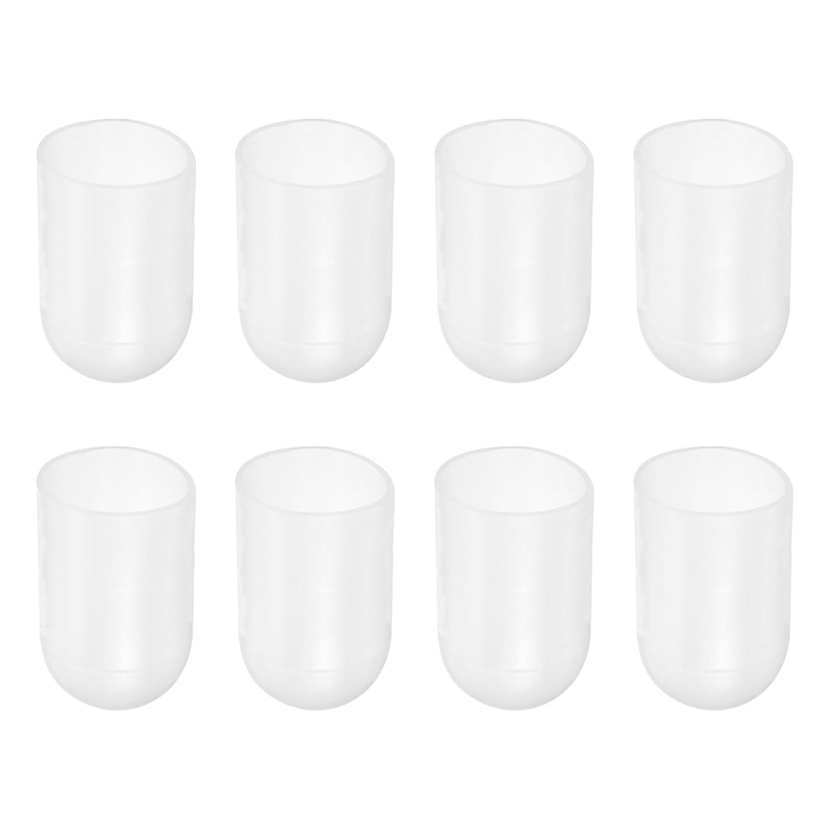 8Pcs Silicone End Caps, 33mm(1-5/16") ID 38mm(1-1/2") Height Round Rubber Elastic Screw Thread Protectors Soft Flexible Screw Bolt Covers Caps for Metal Tube Rod Bolt, Clear