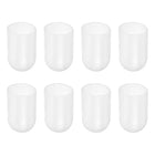 8Pcs Silicone End Caps, 33mm(1-5/16") ID 38mm(1-1/2") Height Round Rubber Elastic Screw Thread Protectors Soft Flexible Screw Bolt Covers Caps for Metal Tube Rod Bolt, Clear