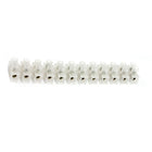 10A Double Row 12 Position Barrier Block Terminal Strip Clear White
