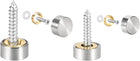 10mm and 12mm Brushed Stainless Steel Mirror Screws, Decorative Caps Cover Nails 4pcs