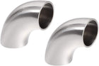 Stainless Steel 304 Vacuum Fitting Elbow 90 Degree Polished 0.98 Inch Tube OD 2pcs