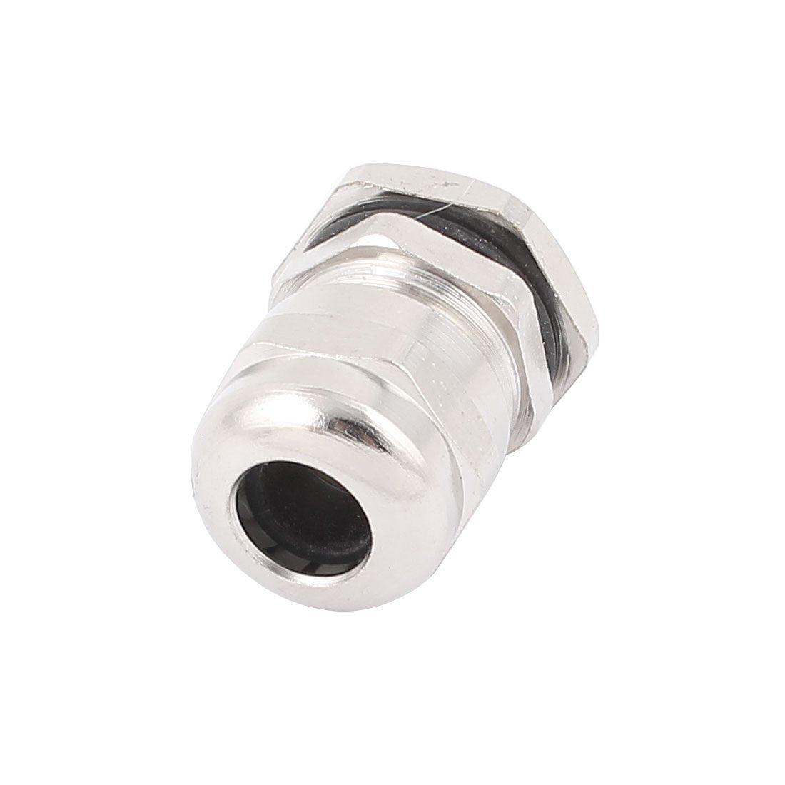a15051200ux0128 PG9 3/8NPT Thread 4-8mm Wire Metal Waterproof Cable Gland Silver Tone, Metal